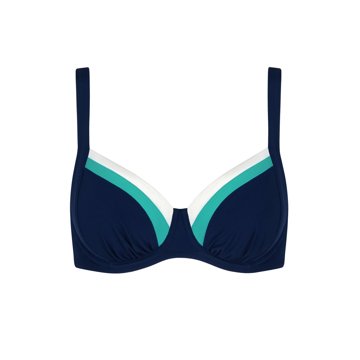 Haut maillot de bain armaturé Saint F à H bleu, LISCA