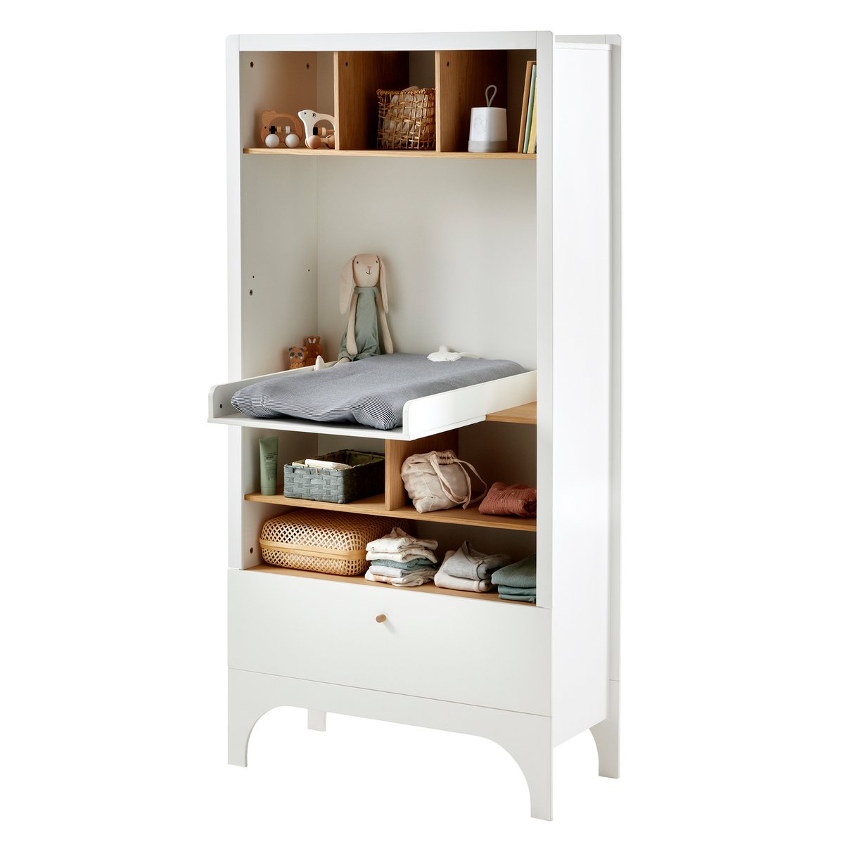 Etagère à langer 2 en 1 LIGNE NOUGATINE blanc, VERTBAUDET