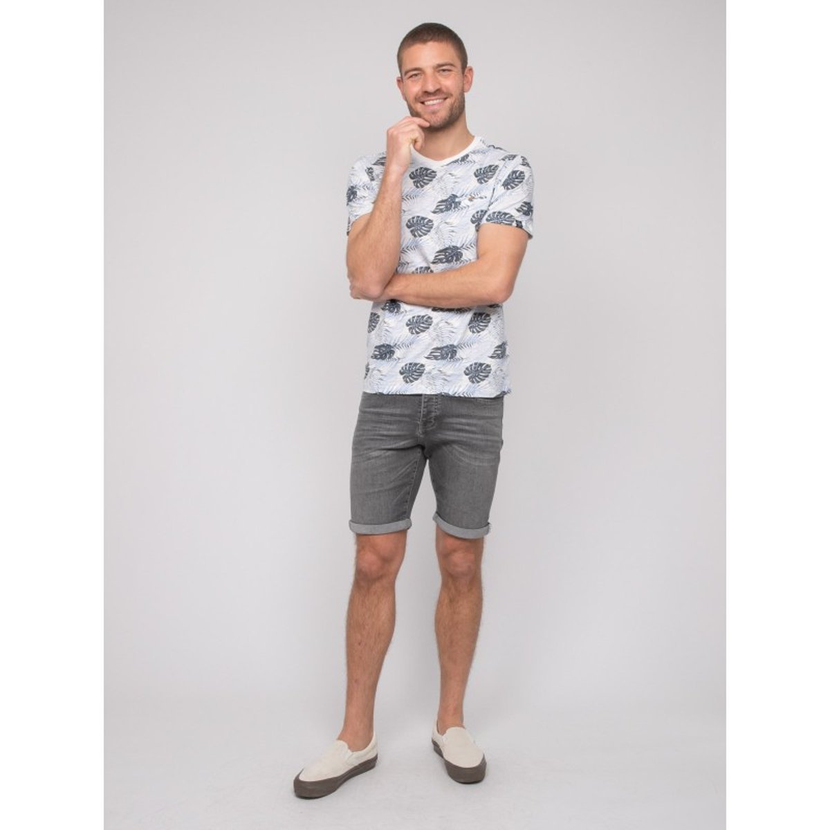 T-shirt Coton Motifs Narotiness bleu, RITCHIE