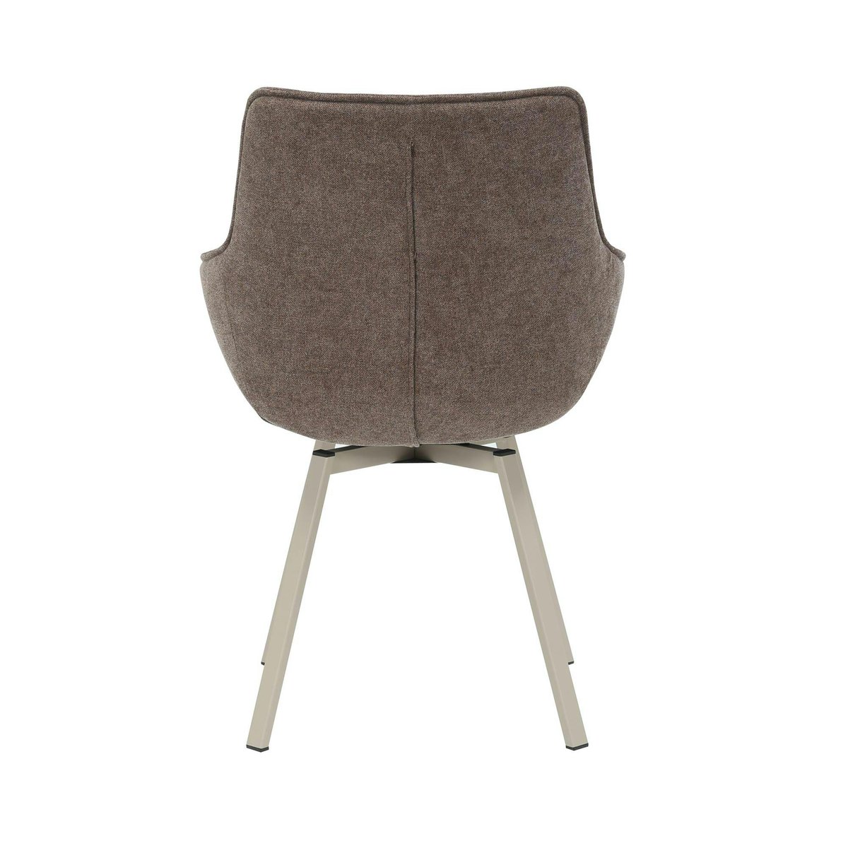 Chaise pivotante tissu marron pieds beige (x2) CORTINA marron, PIER IMPORT
