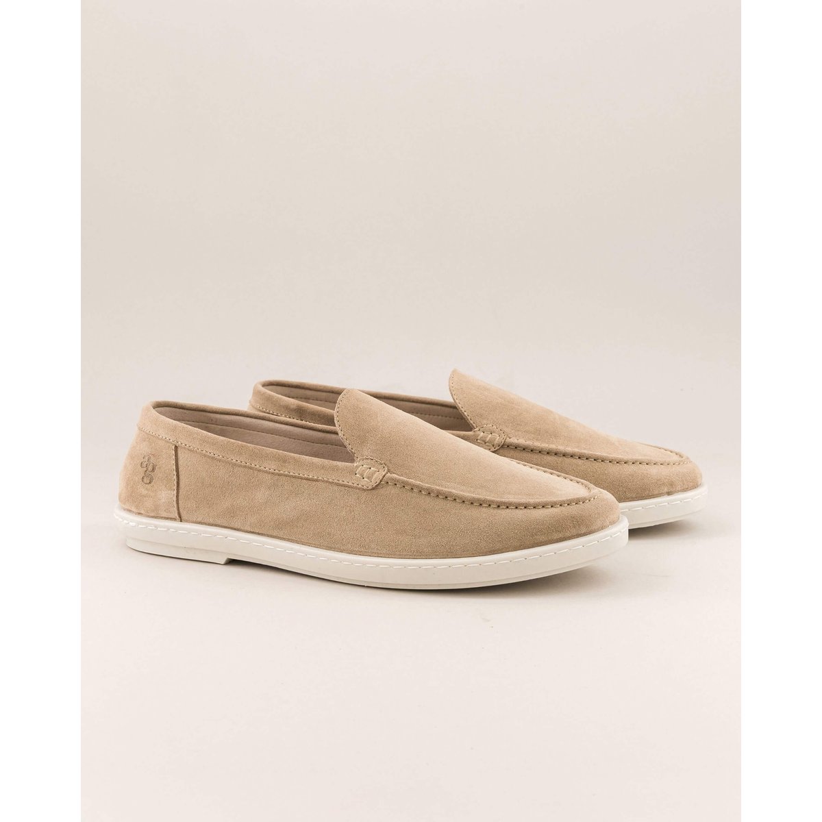 Mocassin cuir suède BYRON beige, ANGARDE