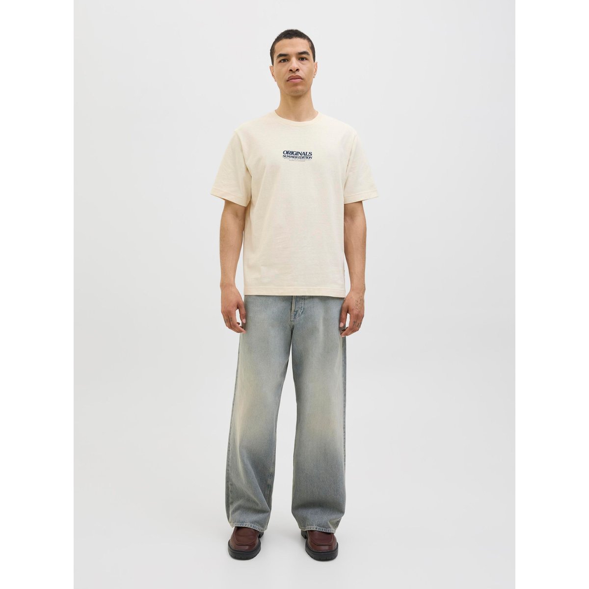 T-Shirt antique white, JACK & JONES