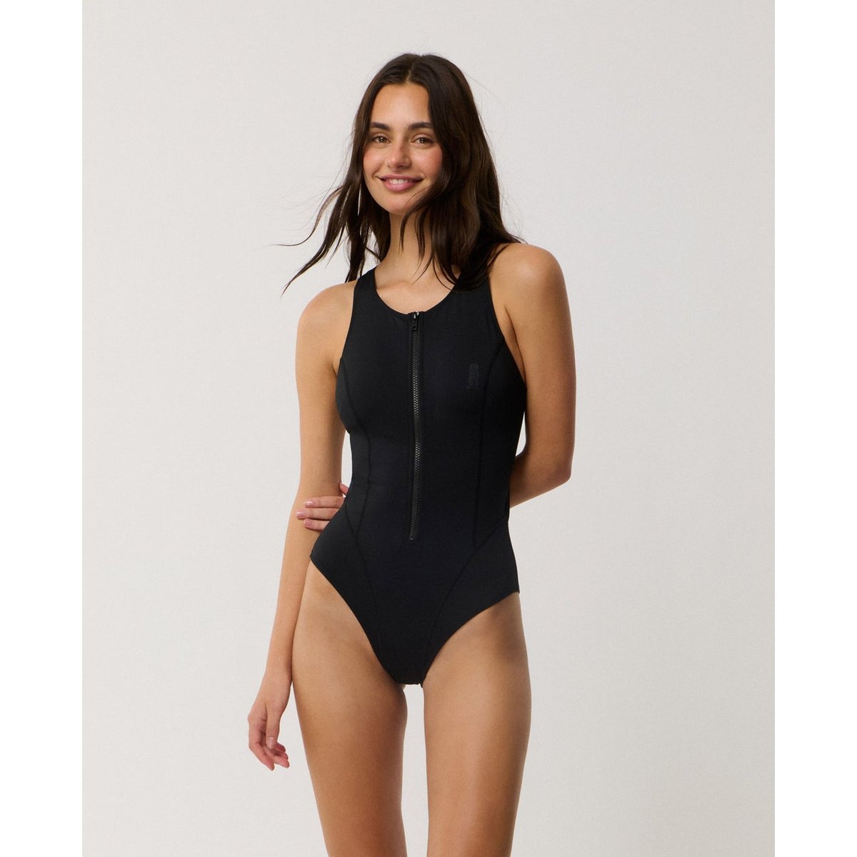 Maillot de bain une pièce SEARCH Series Carbon Smart noir, RIP CURL