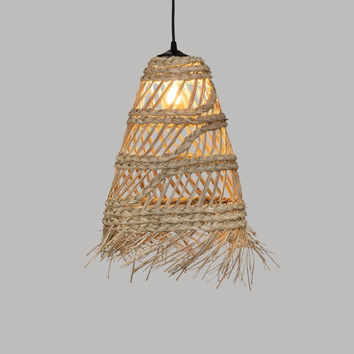 Suspension Roseau Lahys Naturel D28 beige, ATMOSPHERA