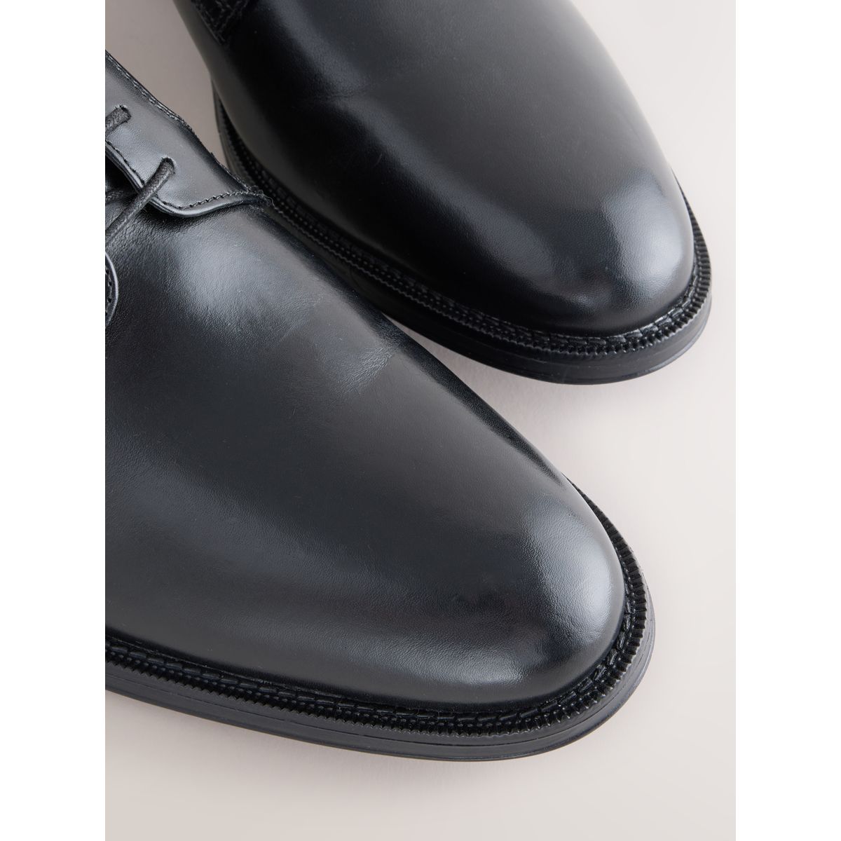 Chaussures derby en cuir noir, NEXT
