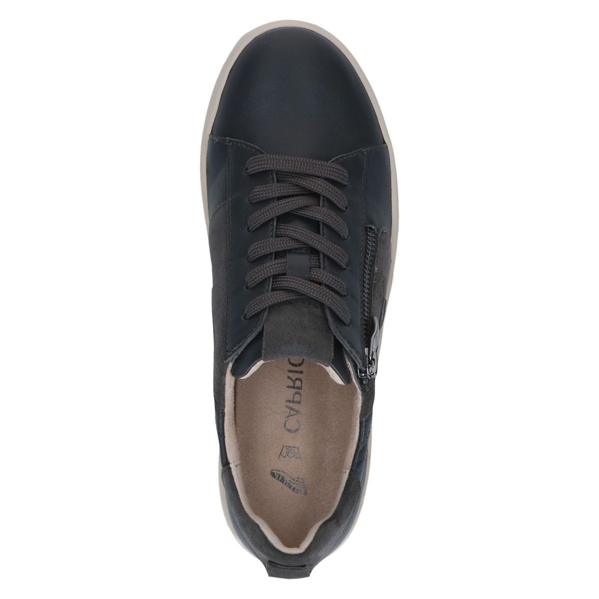 Basket en cuir gris clair, CAPRICE