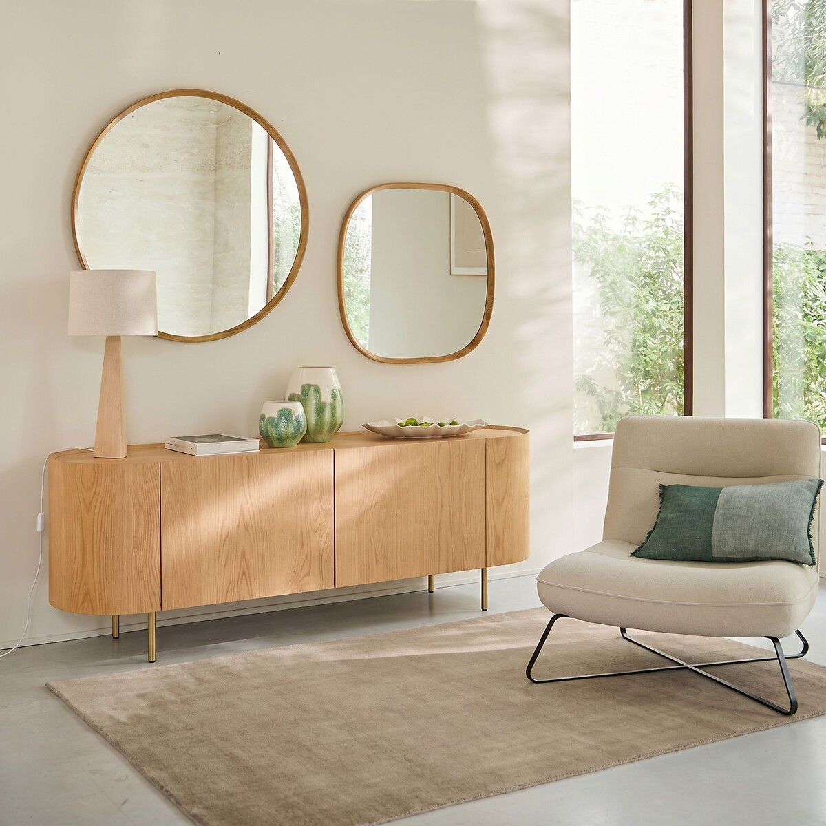 Buffet enfilade, en plaqué chêne, ASLEN chêne naturel, AM.PM