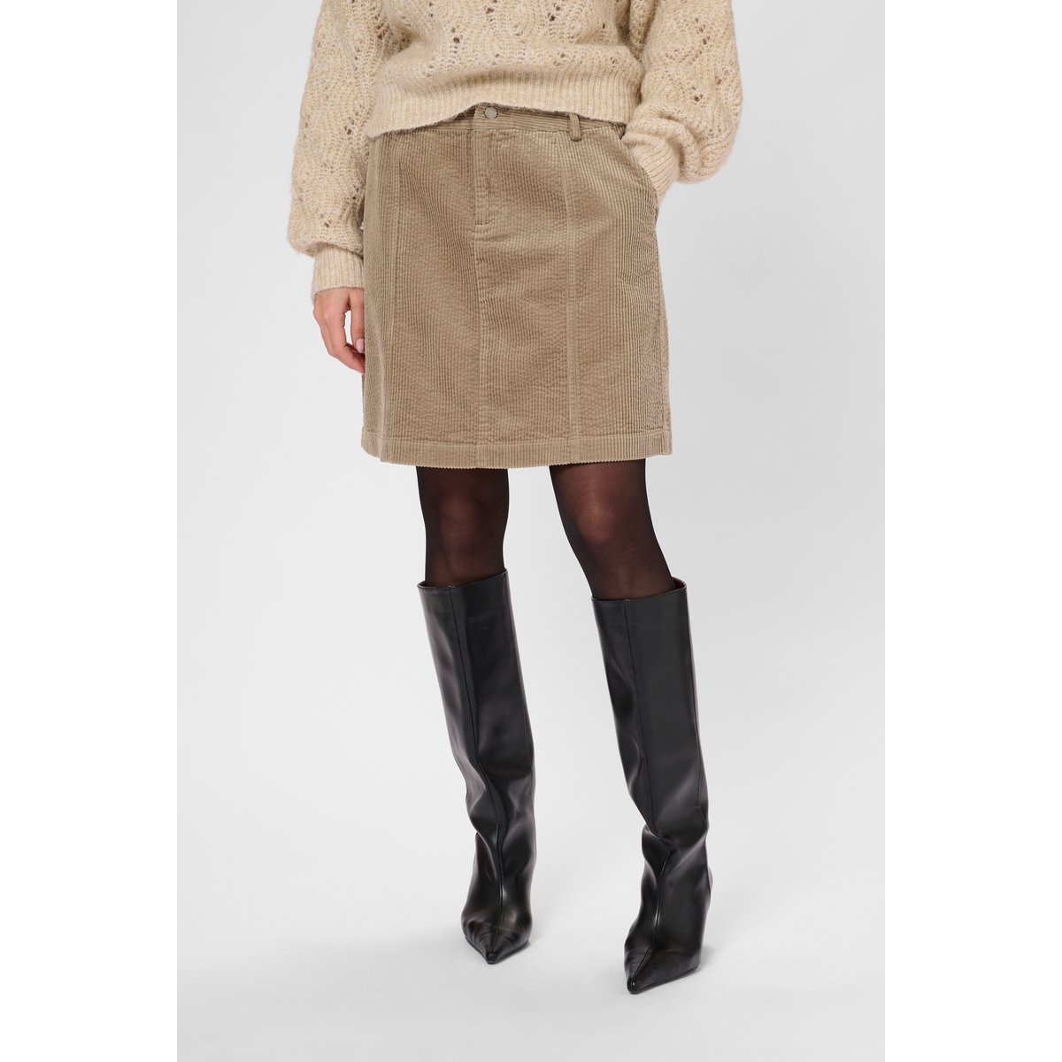 Jupe casual beige timber wolf, CULTURE