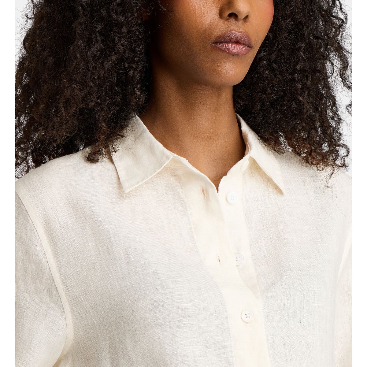 Chemise droite manu lin blanc, JODHPUR