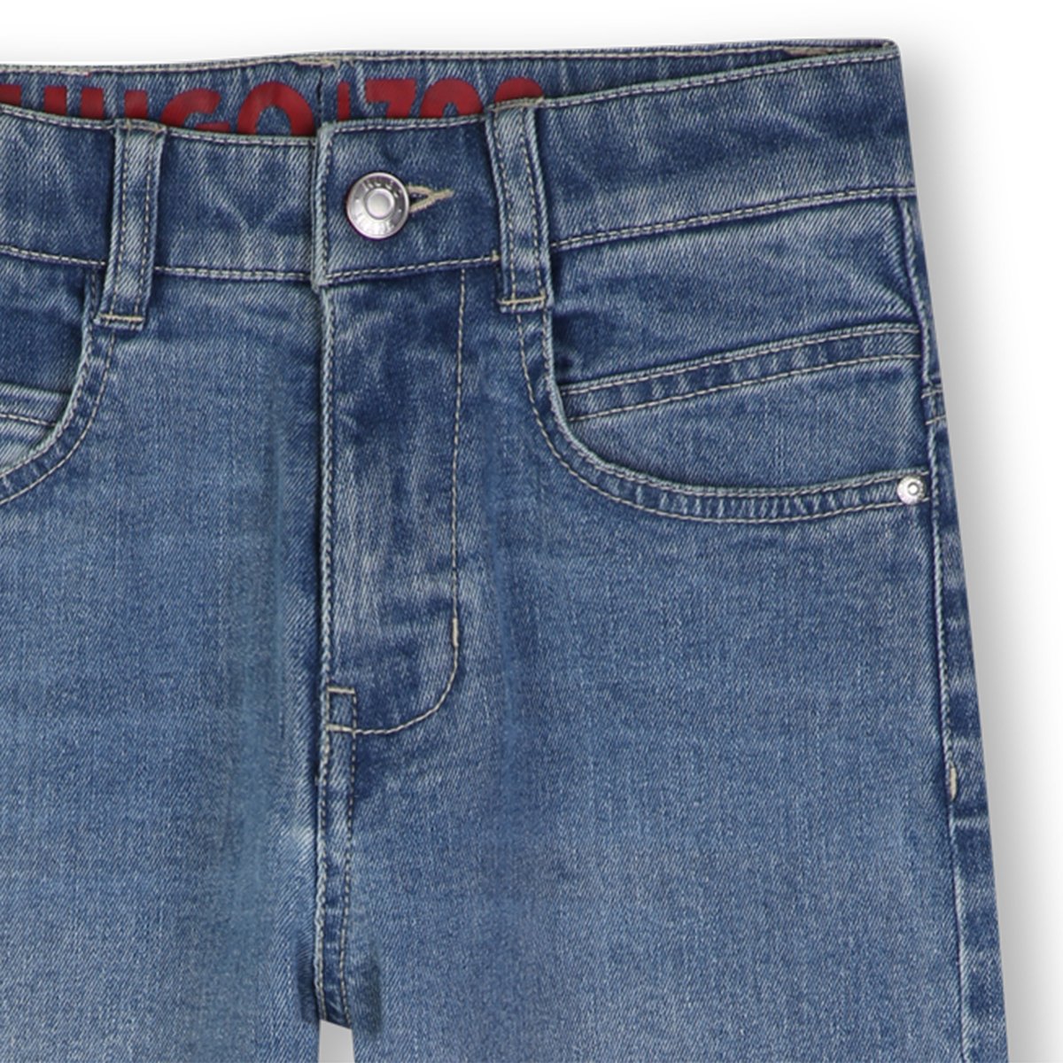 Pantalon en denim bleach pousse, HUGO KIDSWEAR