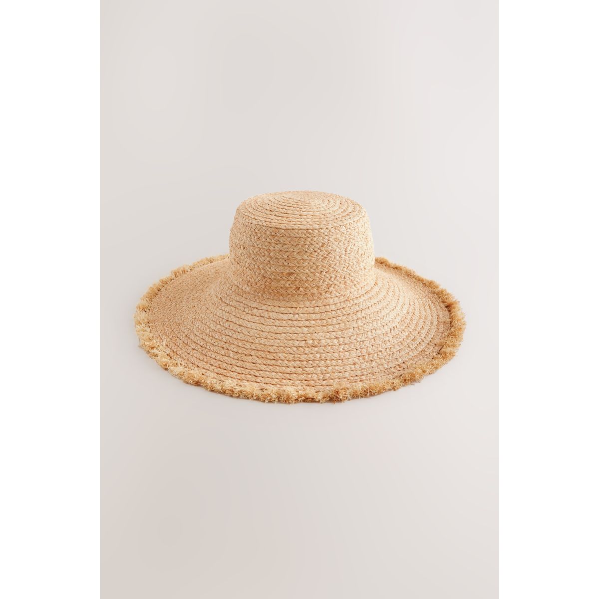 Chapeau avec larges bords bruts naturel, NEXT
