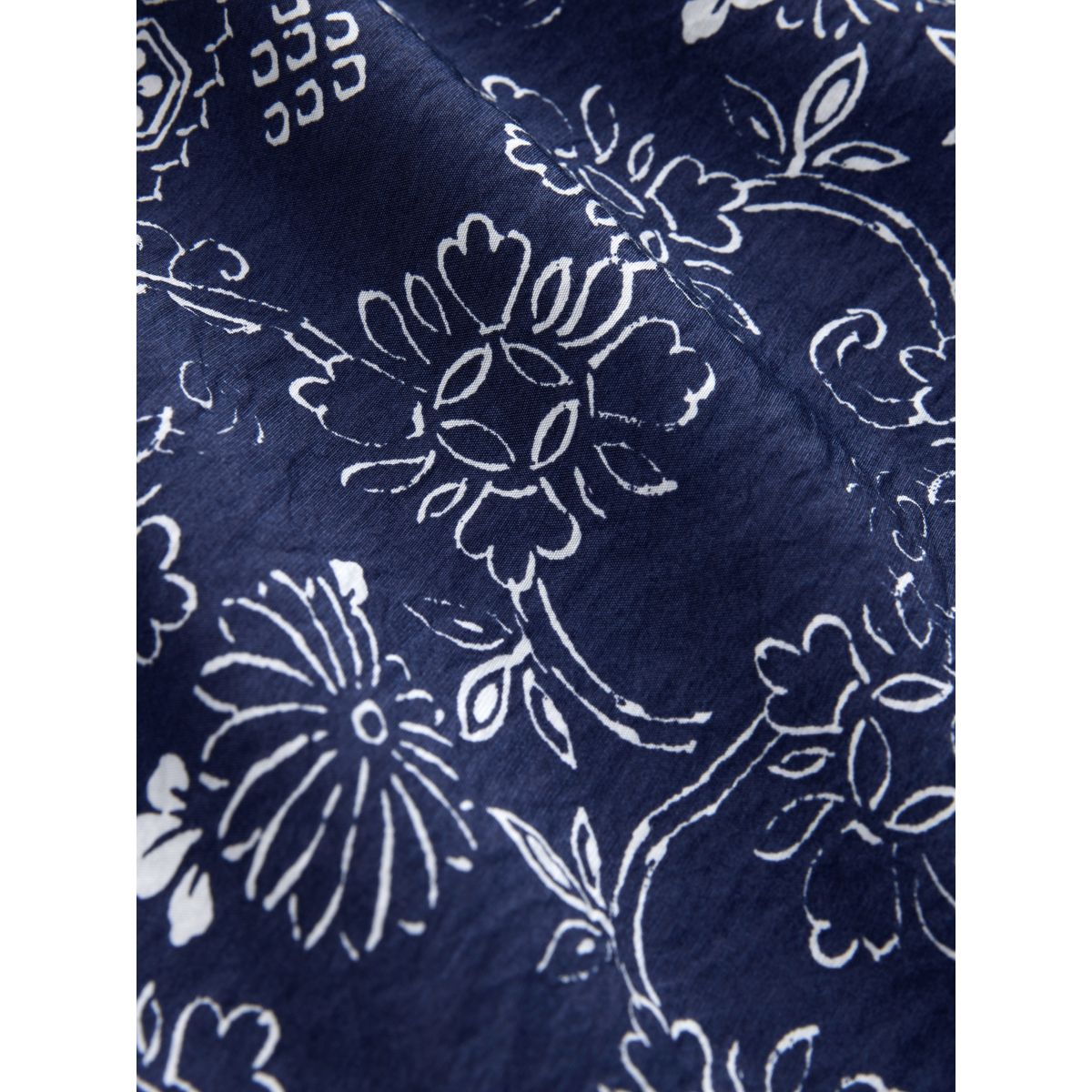 Combi-pantalon ample à col carré imprimé bandana bleu/écru, NEXT