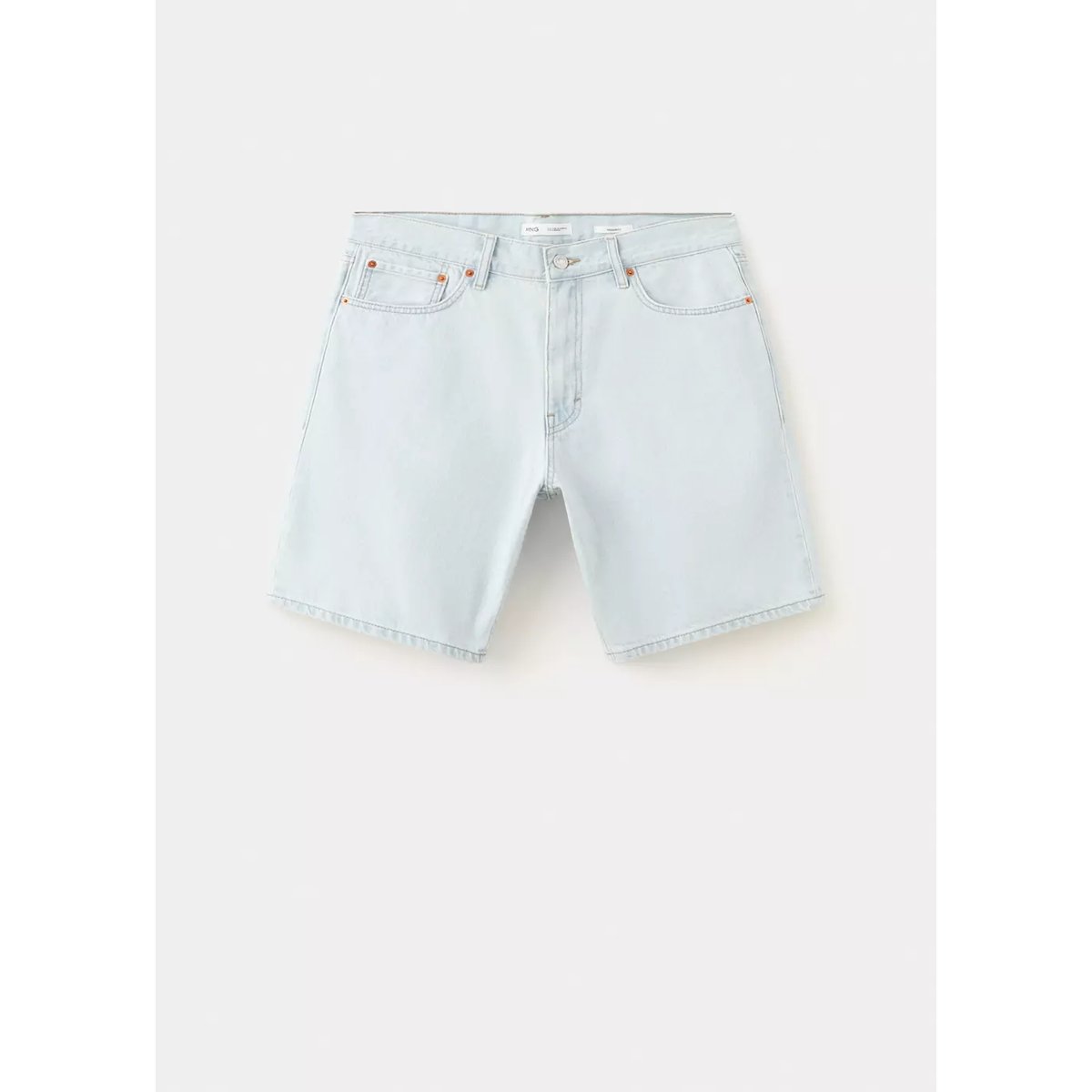 Bermuda en jean droit bleu délavé, MANGO MAN