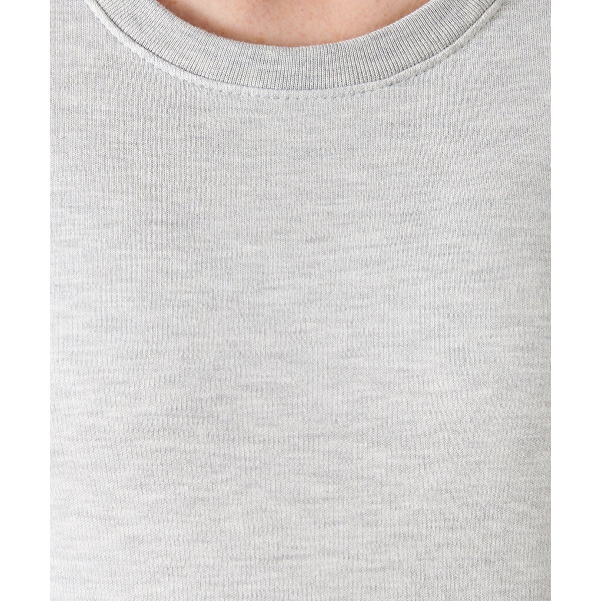 T-shirt en molleton gratté Thermolactyl gris chiné, DAMART