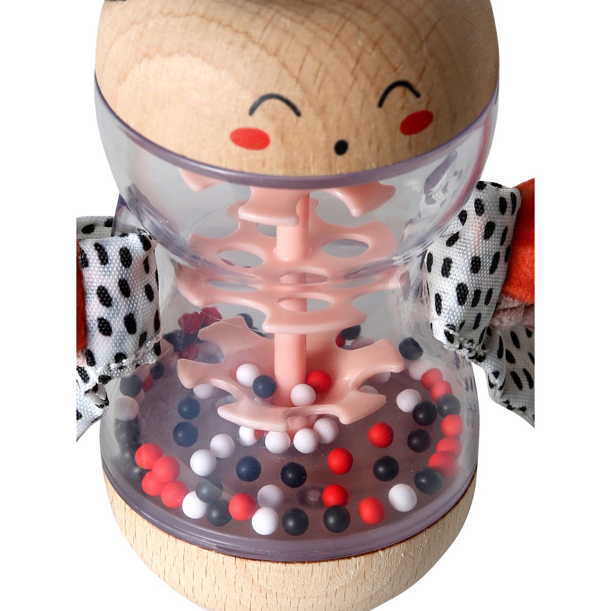 Hochet bois coccinelle rouge, VERTBAUDET