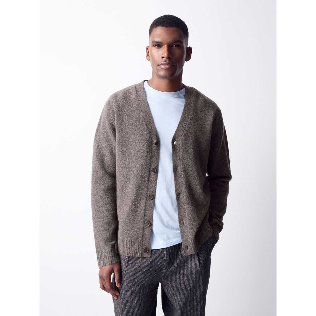 Cardigan décontracté confortable avec laine naturel, NEXT