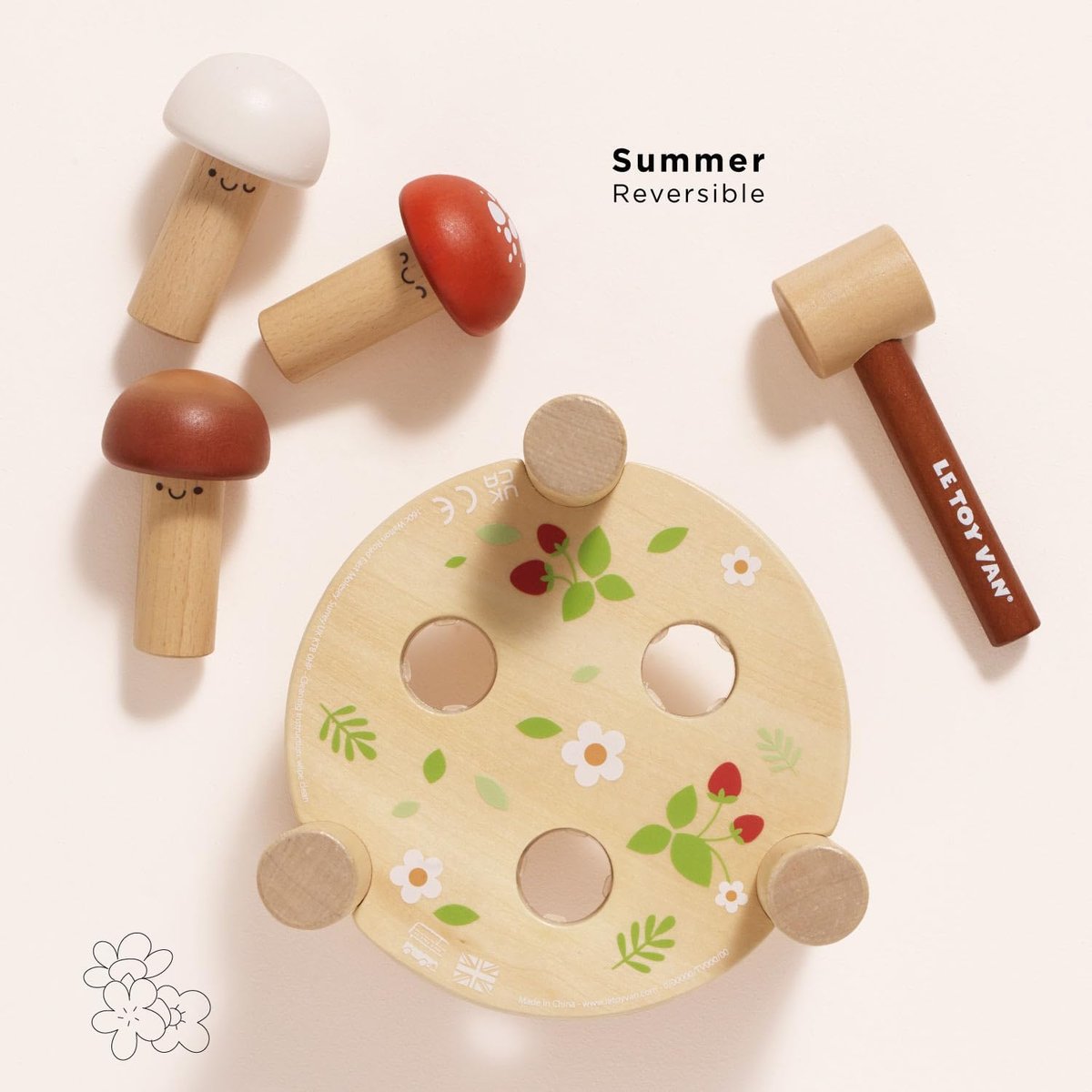 Jeu de marteau Messieurs Champignons beige, LE TOY VAN
