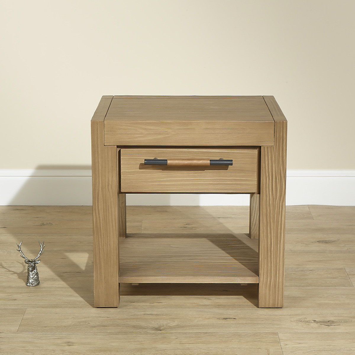Chevet style contemporain en bois massif MEGÈVE marron, ROBIN DES BOIS