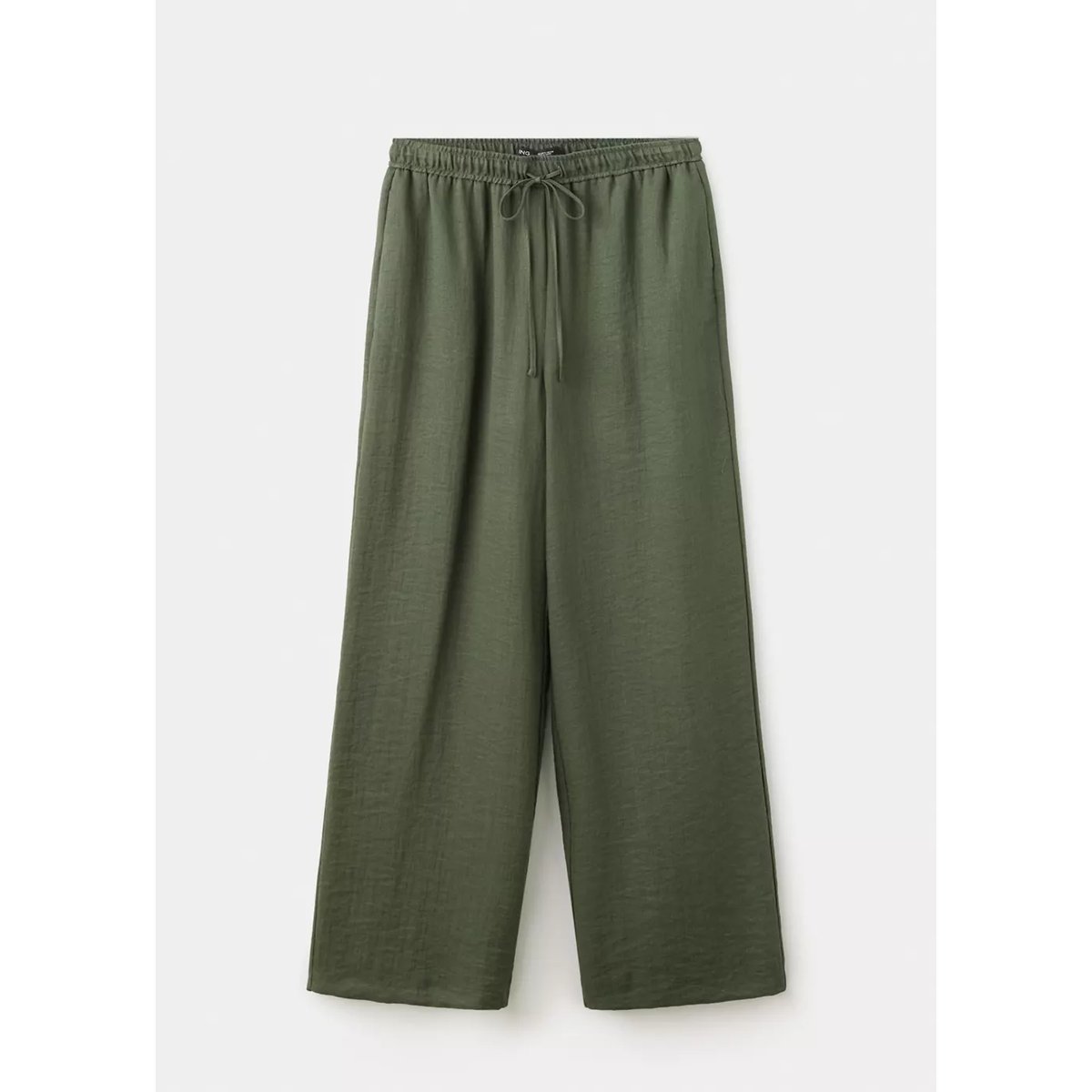 Pantalon fluide texturé vert, MANGO
