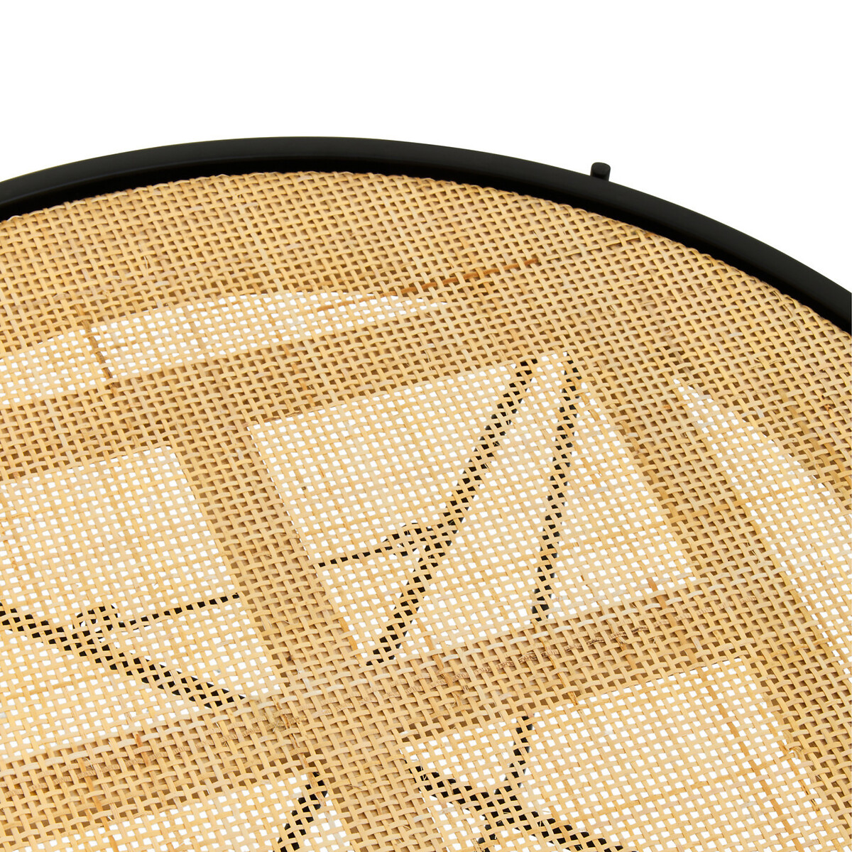 Ranji Round Rattan and Metal Coffee Table black, SO'HOME