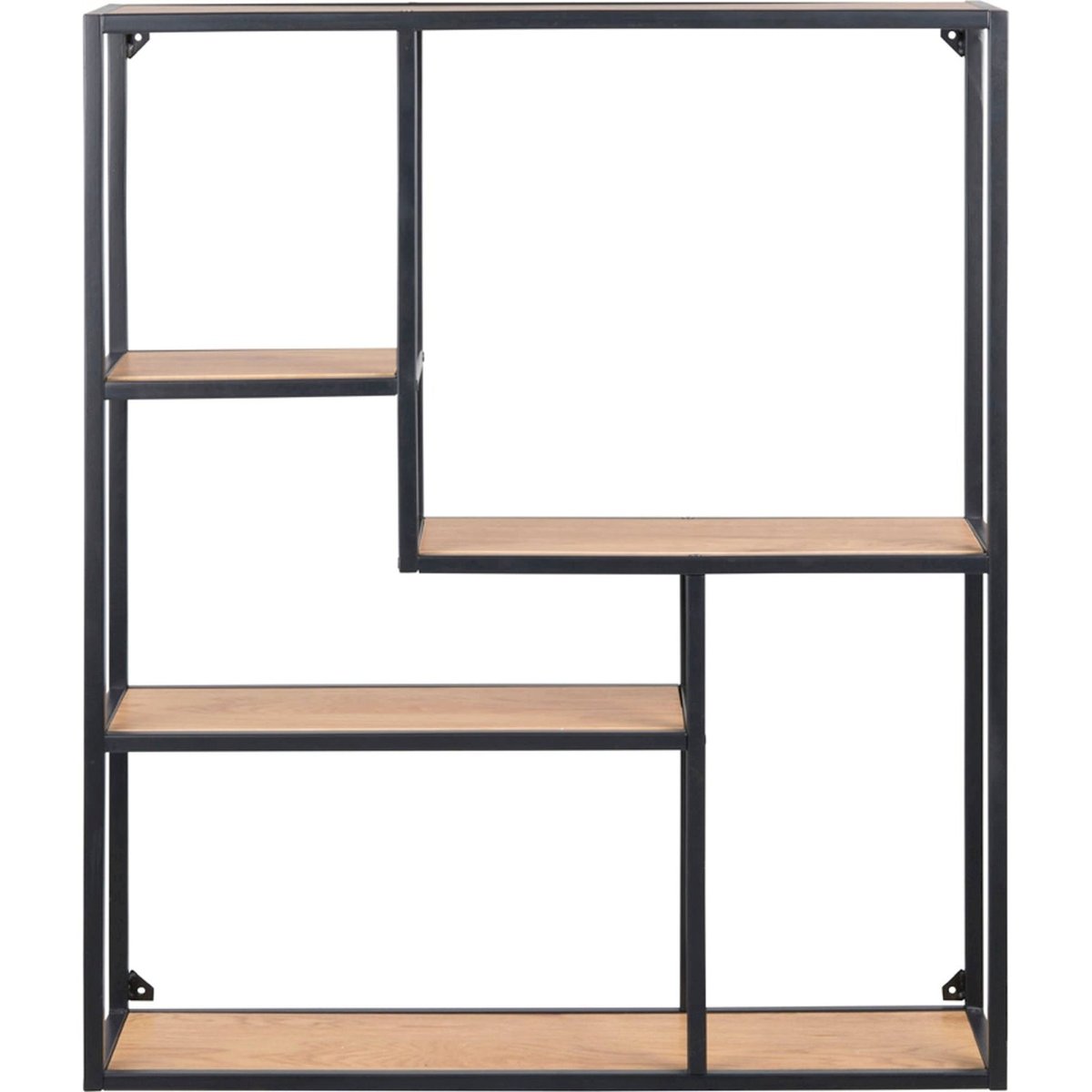 Étagère murale asymétrique métal style loft gris, RECOLLECTION