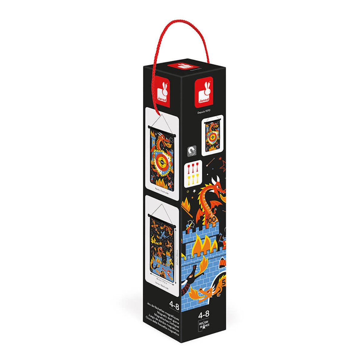 Jeu de fléchettes magnétique Dragon multicolore, JANOD