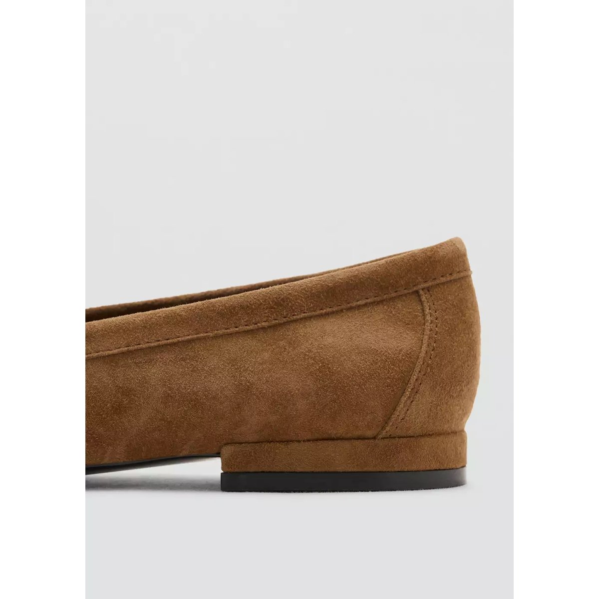 Mocassins suède détail en forme de masque tabac, MANGO