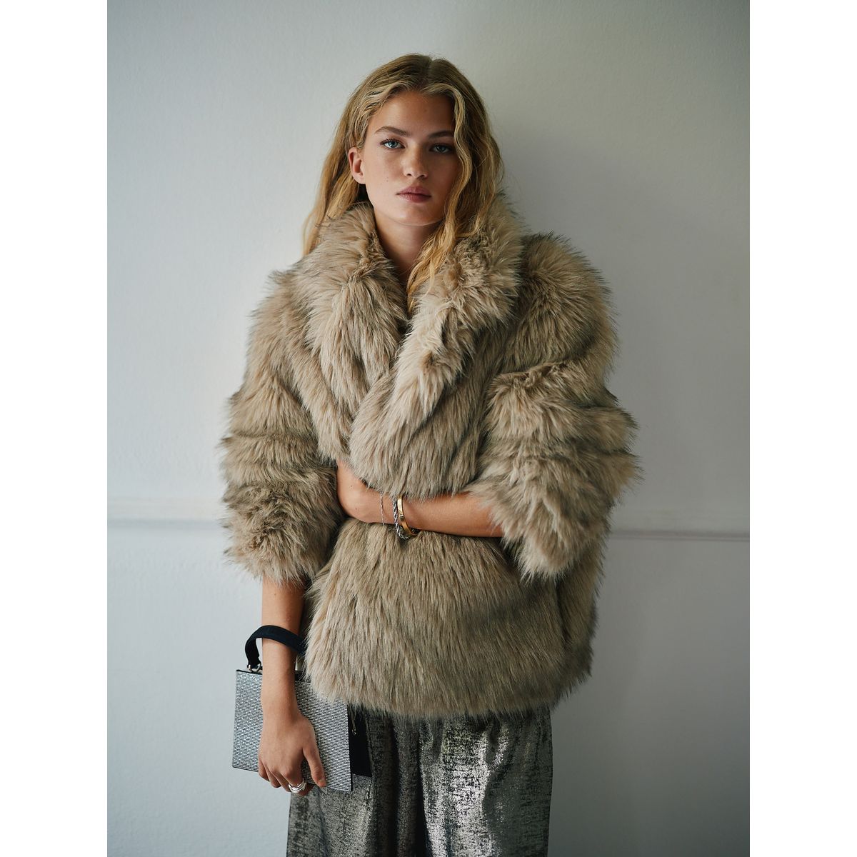 Veste en imitation fourrure naturel, NEXT