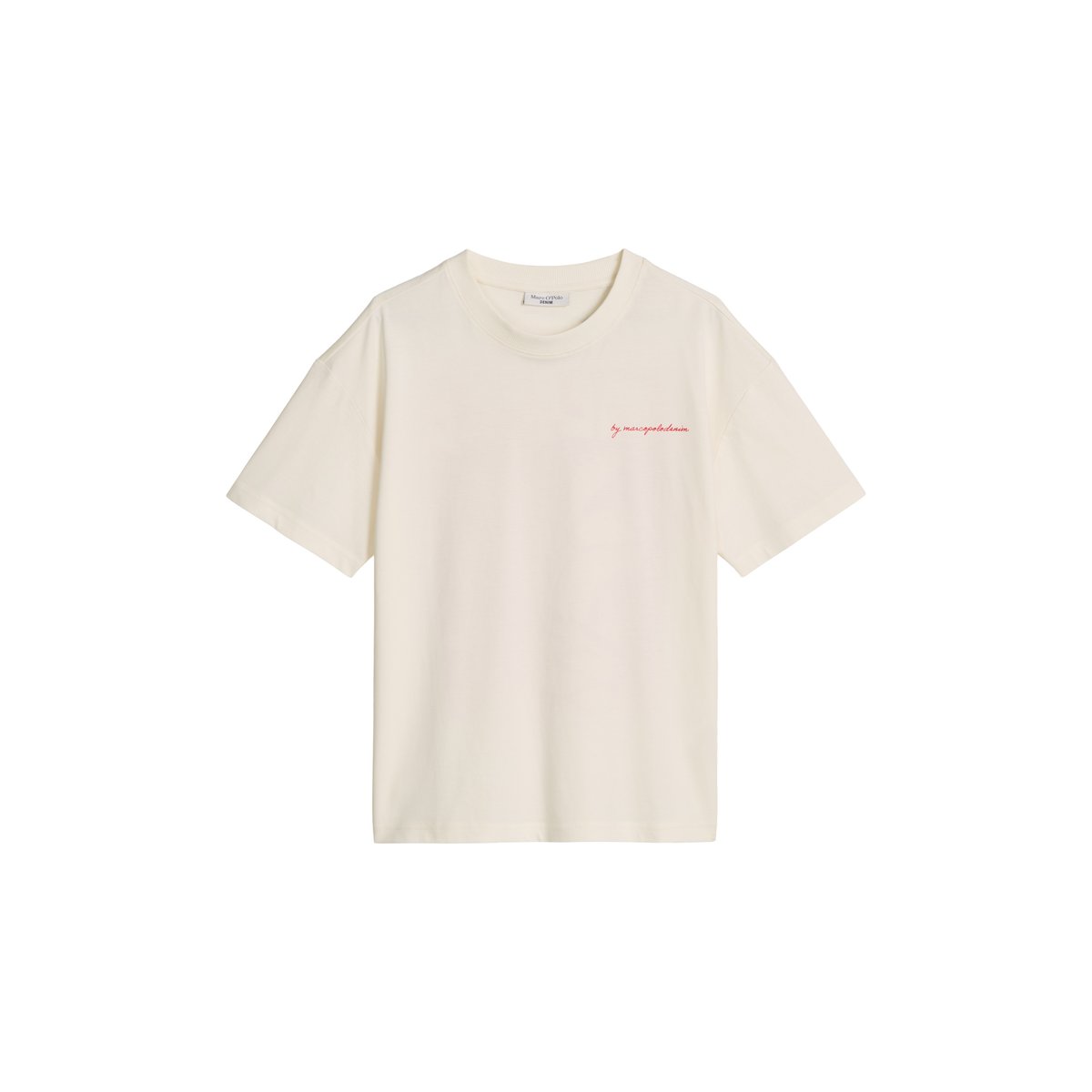T-shirt relaxed avec impression dans le dos blanc naturel, MARC O’POLO DENIM