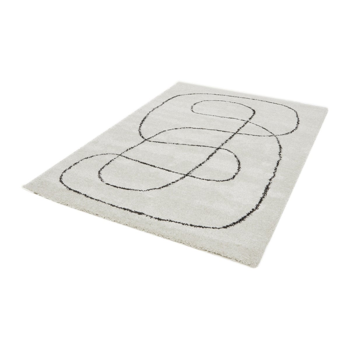 Tapis contemporain à motif organique- MONA beige, DRAWER
