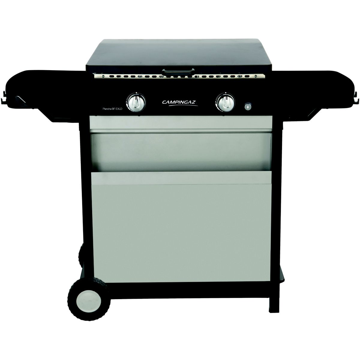 Plancha gaz BLUE FLAME EXLD 2 brûleurs sur chariot, 60x40 cm gris, CAMPINGAZ