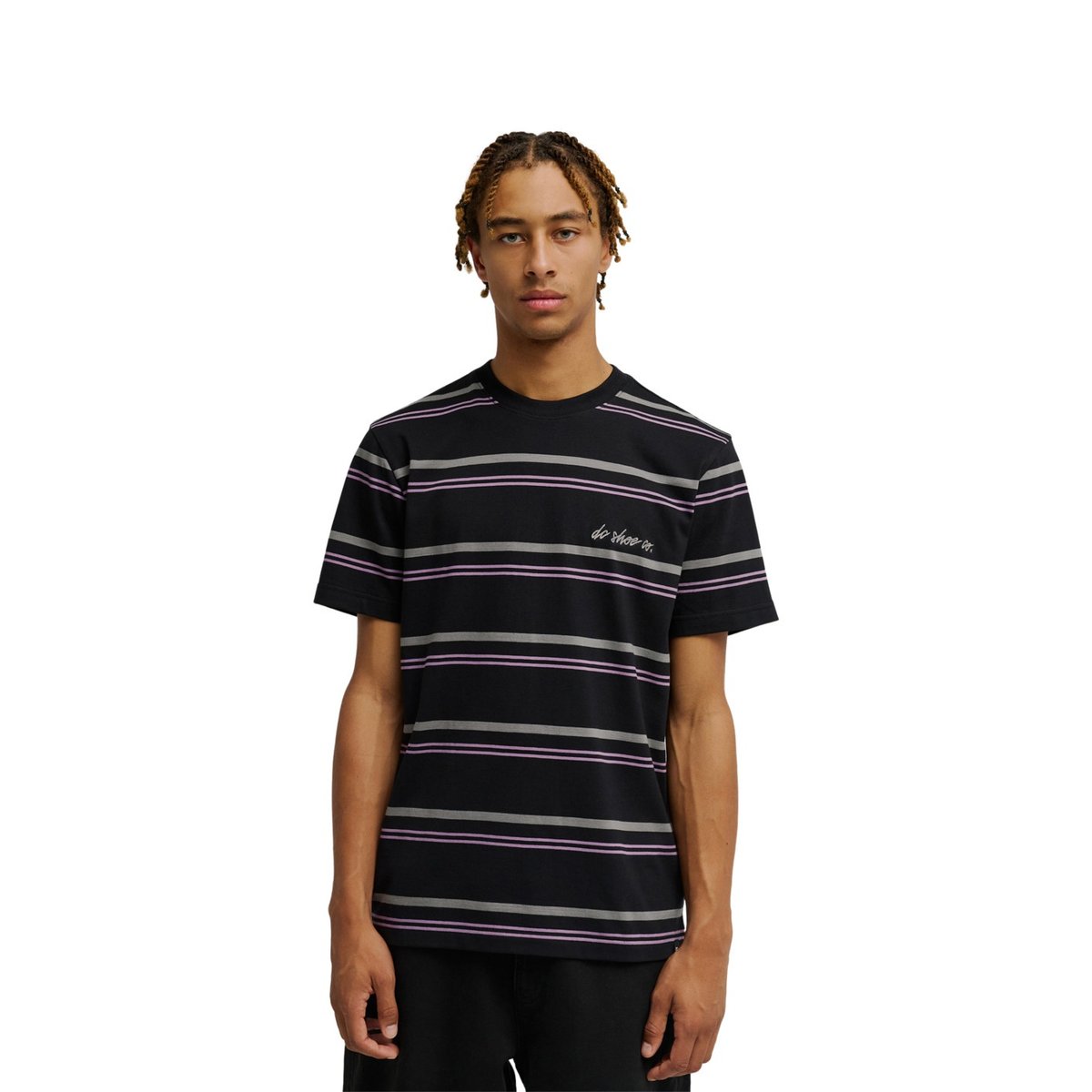 Haut manches courtes SHERIFF STRIPE. noir black, DC SHOES