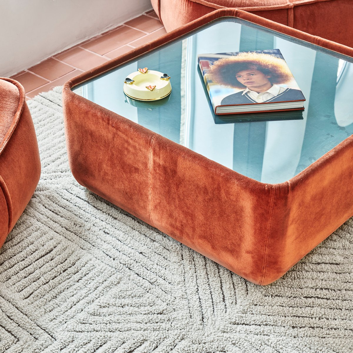 Tapis Lainable Rectangulaire FIELDS beige, LORENA CANALS