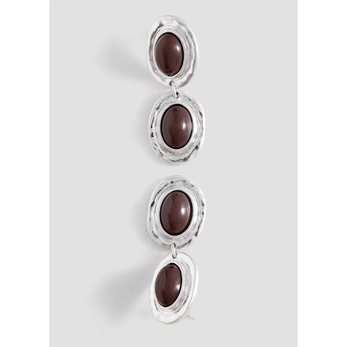 Boucles d’oreilles perle résine argent, MANGO TEEN