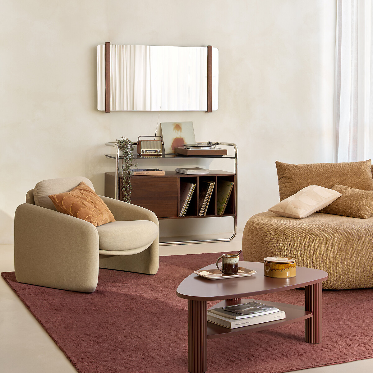 Miroir noyer 120 x 64 cm Nemma noyer, LA REDOUTE INTERIEURS