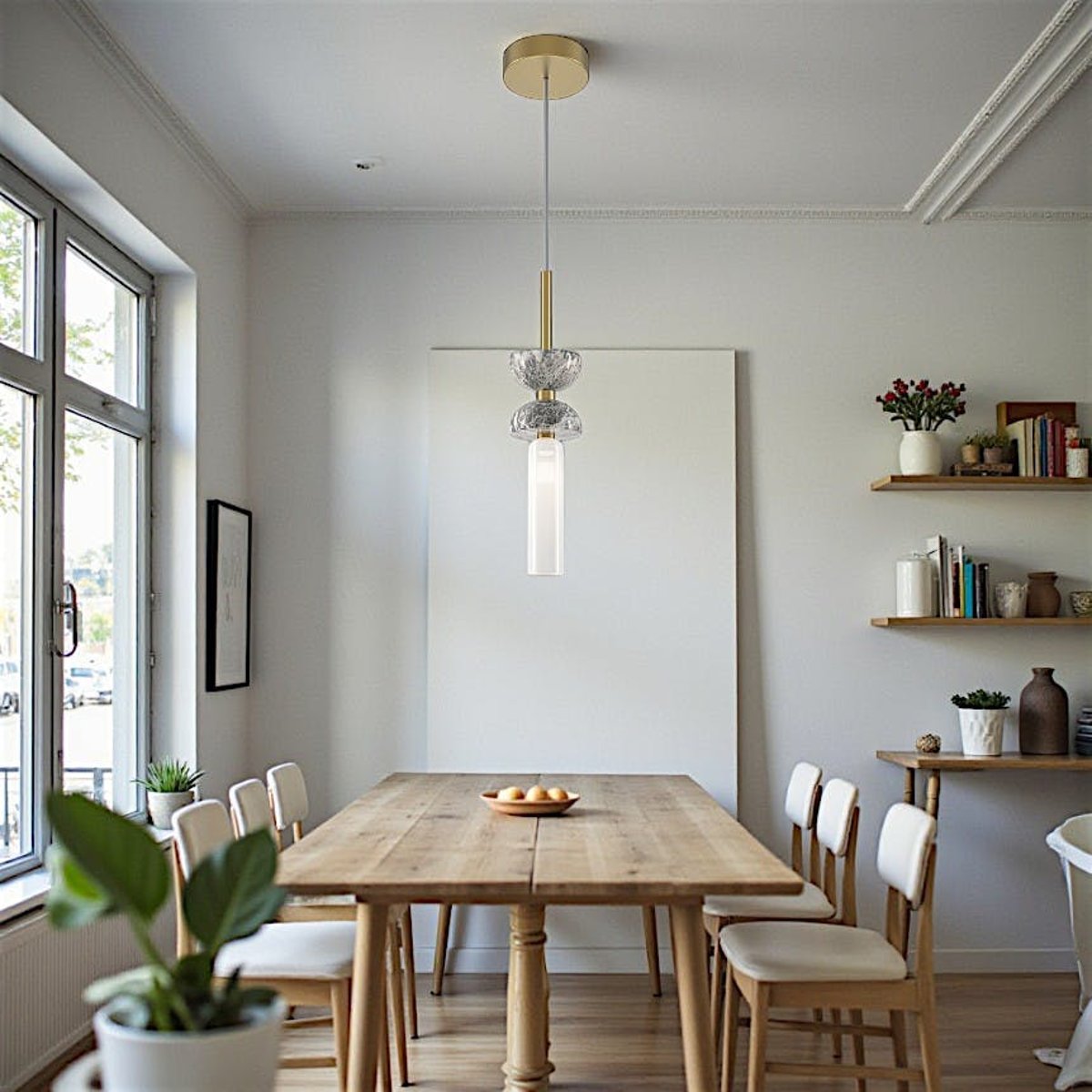 Suspension design métal et marbre ENID doré, PIER IMPORT