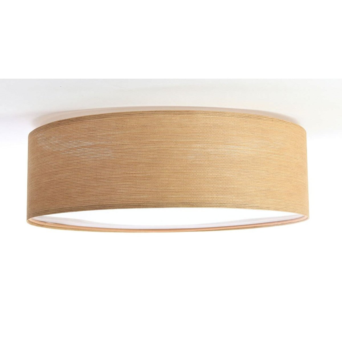 Plafonnier en tissu, NATURAL mesh aspect bois intérieur blanc, BPS KONCEPT
