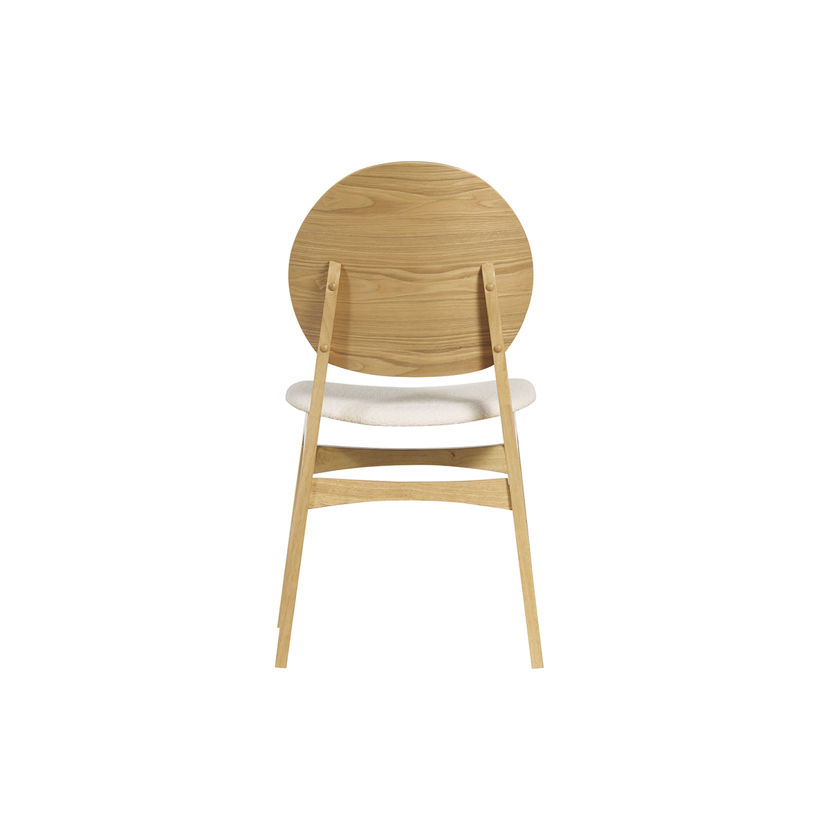 Chaises scandinaves (lot de 2) ELTON bois clair / blanc, MILIBOO