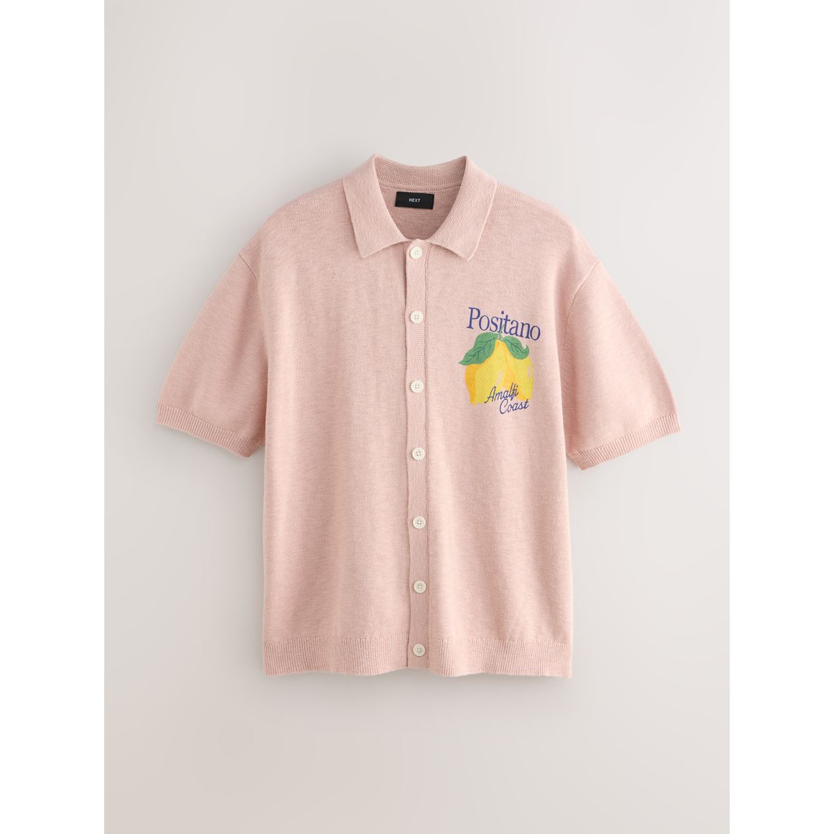 Chemise décontractée en maille positano rose, NEXT