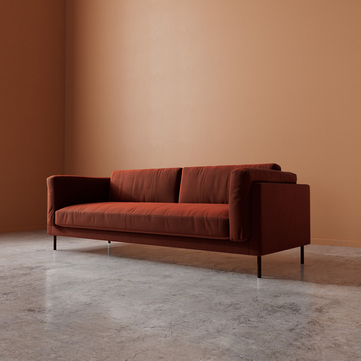 Munich Crushed Velvet 2/3/4 Seater Sofa harissa, SWOON