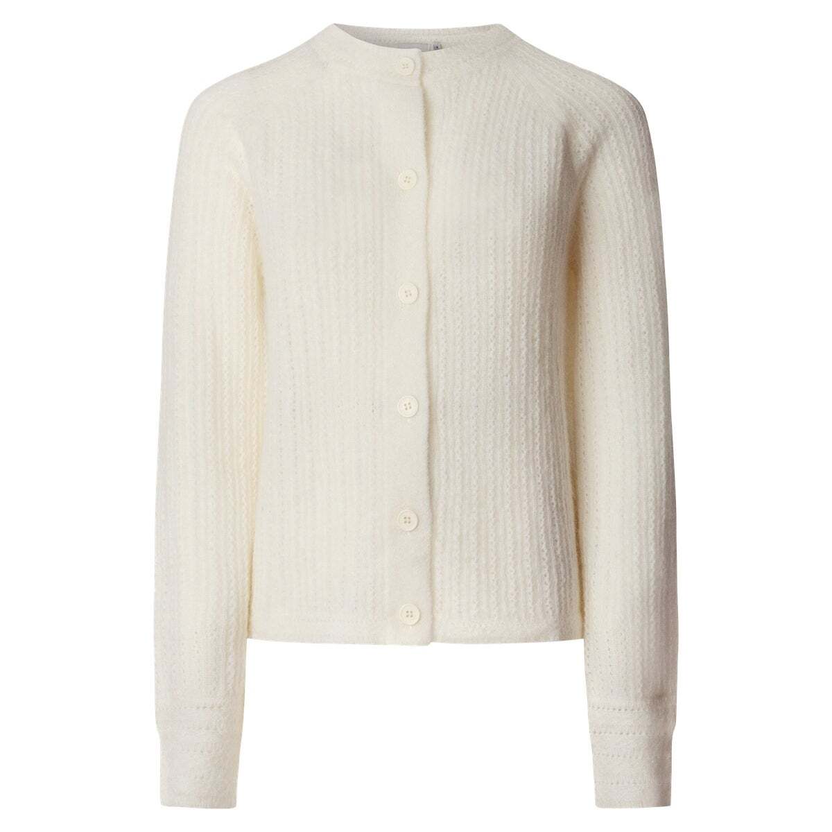 Cardigan En Maille Avec Fermeture Boutonnée blanche mousse, PEPE JEANS