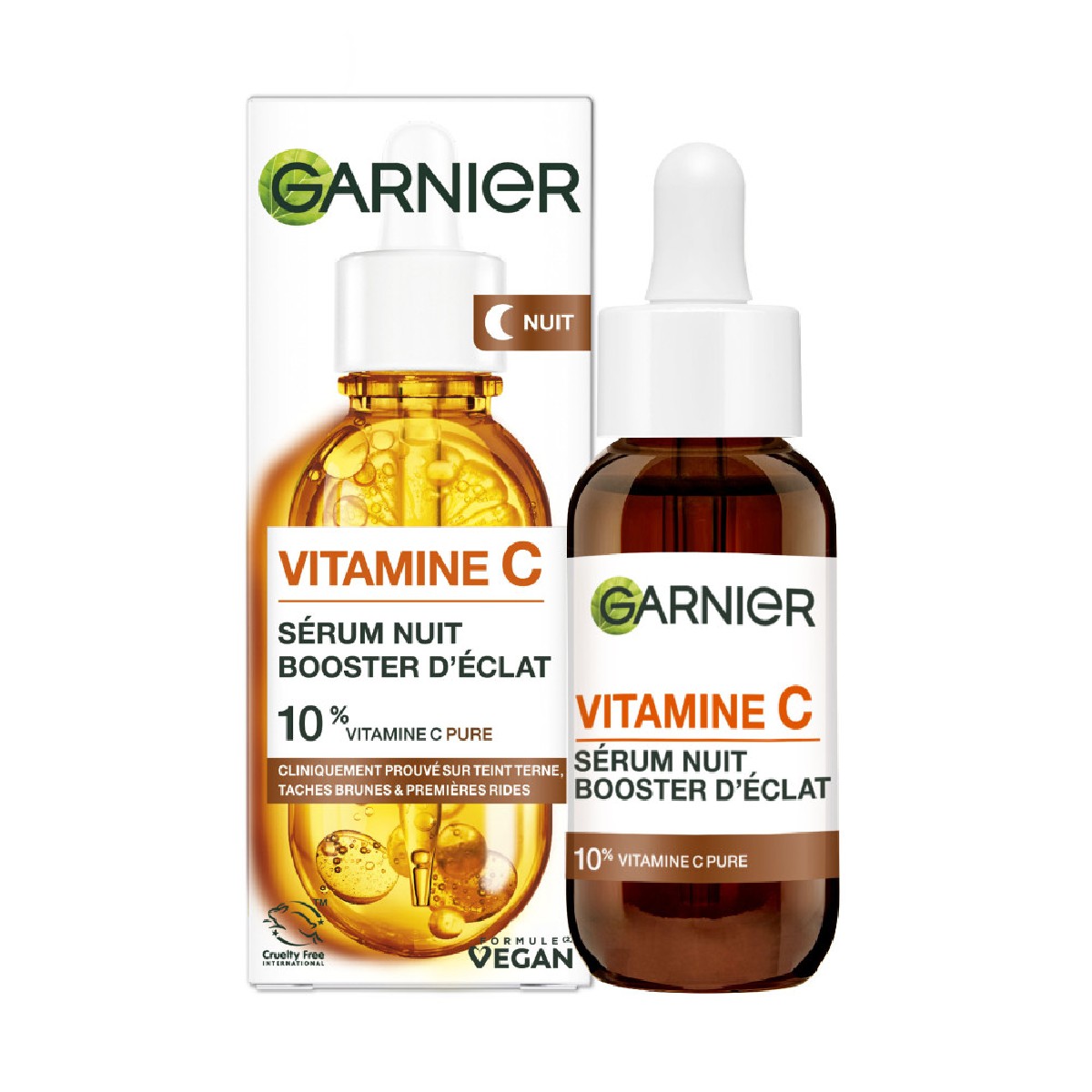 Sérum Vitamine C nuit Booster d'éclat 30ml couleur unique, GARNIER