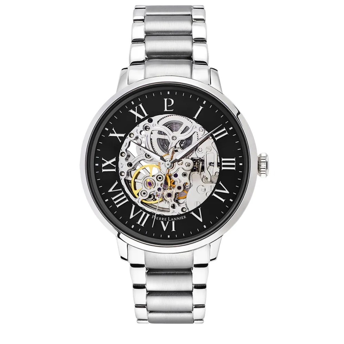 Montre Analogique AUTOMATIC argenté noir argenté, PIERRE LANNIER