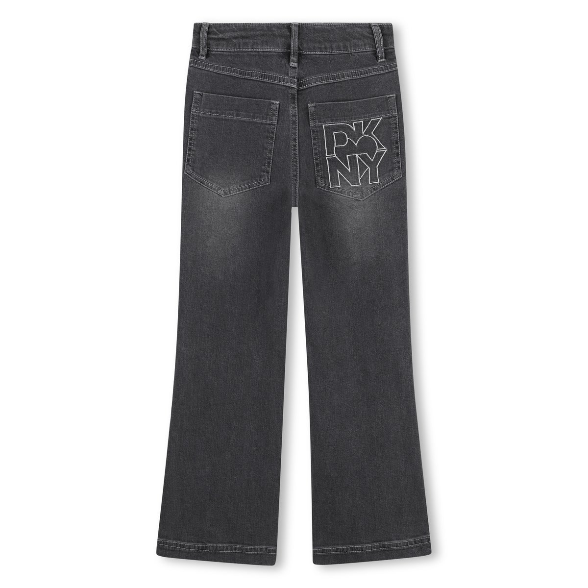 Pantalon avec ceinture réglable denim black, DKNY