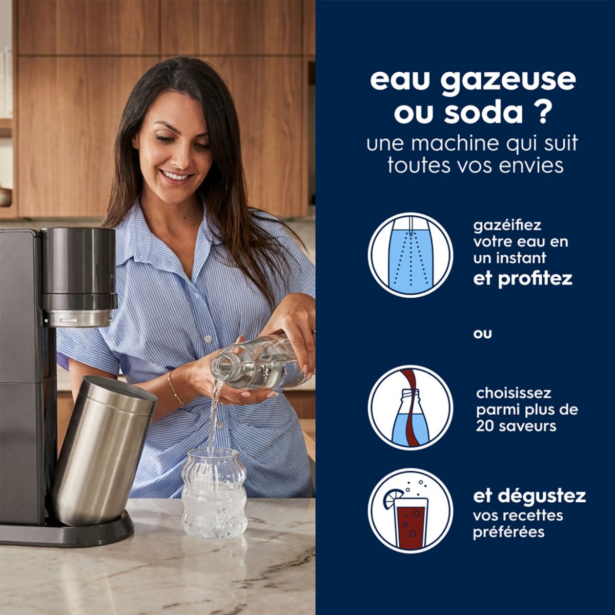Machine à Soda Duo avec bouteilles et carafes DUON noir, SODASTREAM