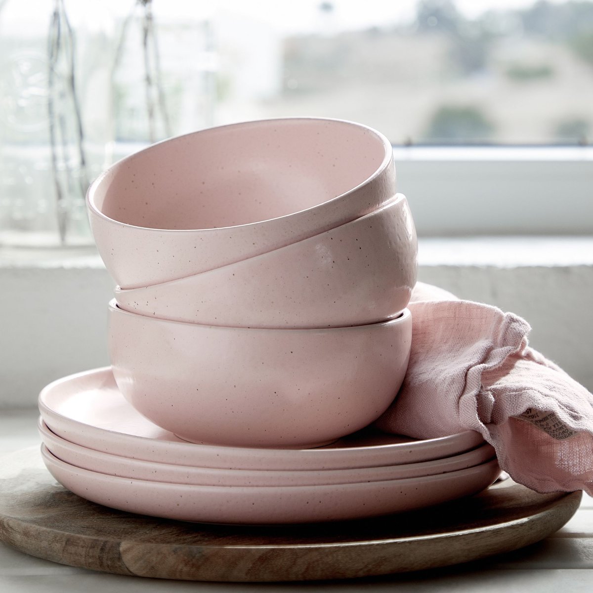 Set Table 30 Pièces avec Tasse et Soucoupe à Café Pacifica by Casafina marshmallow pink, COSTA NOVA