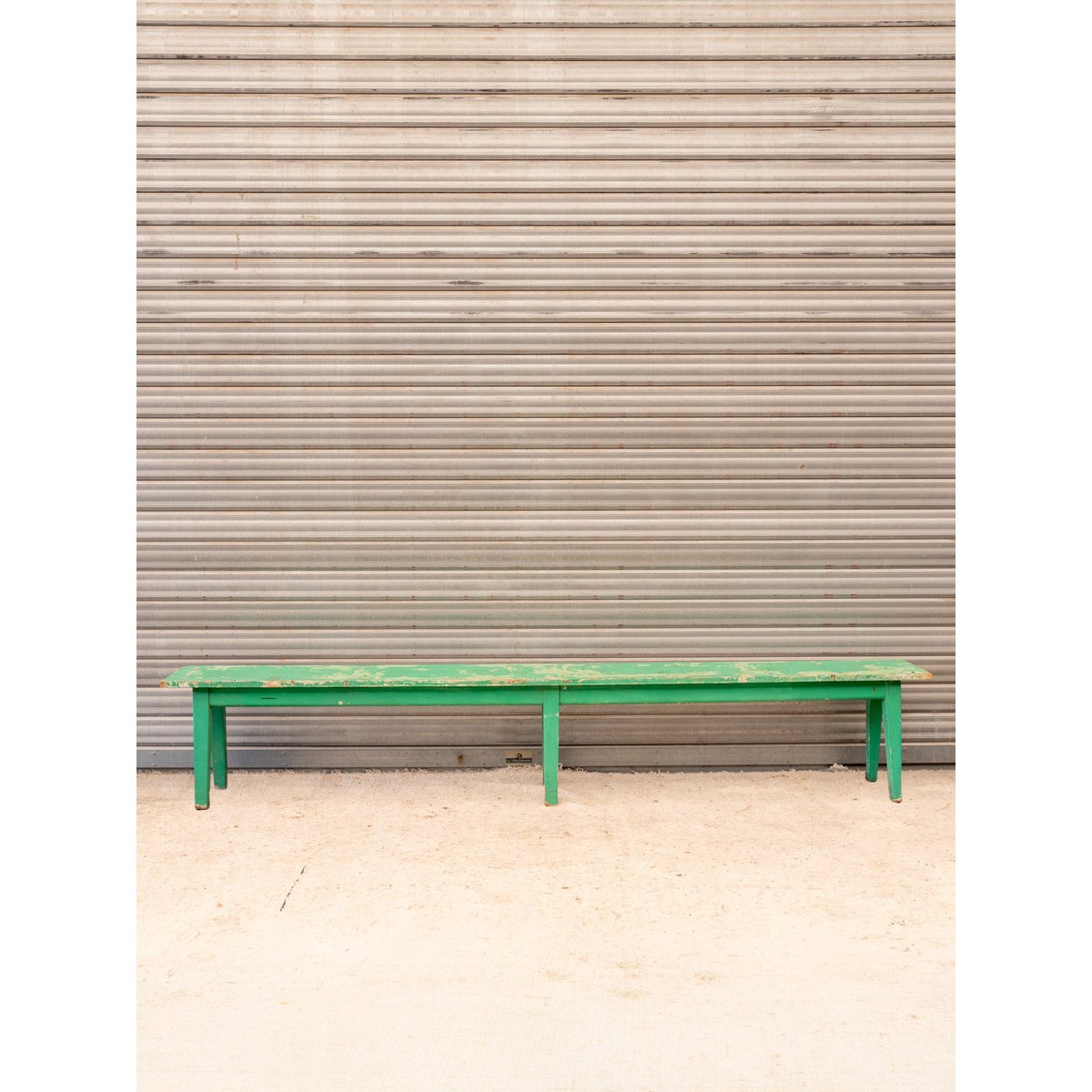 Banc en bois vert Antoine N°467 - Bon état vert, DEBONGOUT