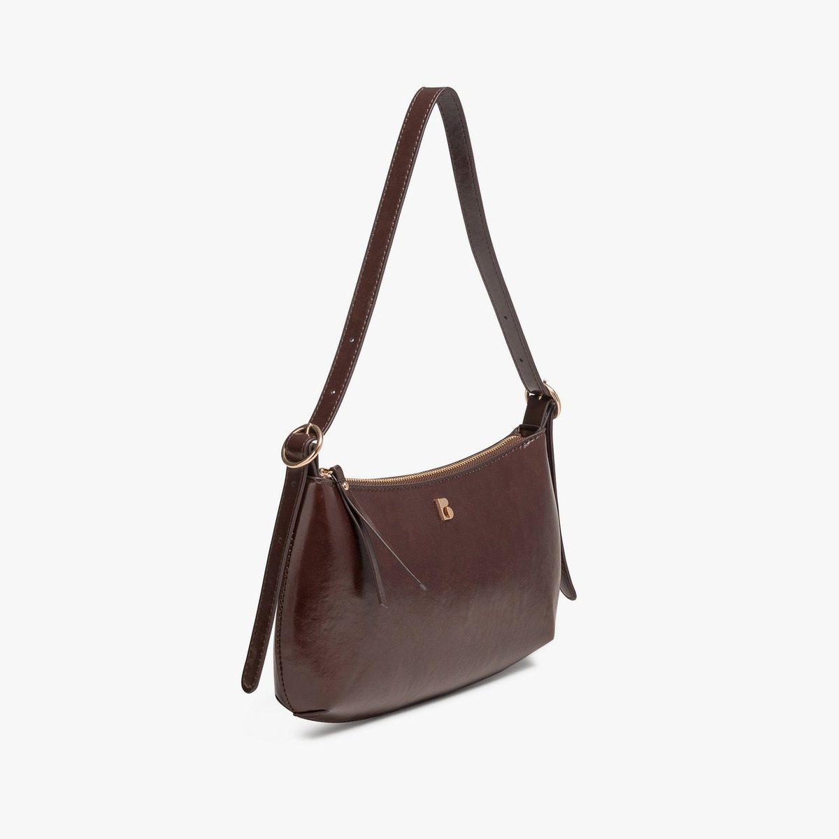 Sac À Main ANAELLE petit sac porté épaule chocolat, BOCAGE