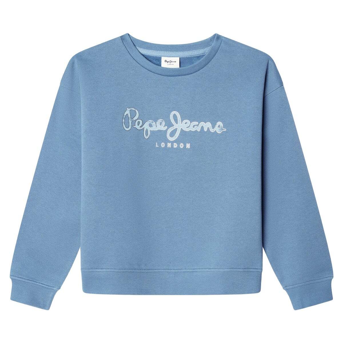 Sweat-Shirt À Col Rond Coupe Décontractée bleu jean foncé, PEPE JEANS