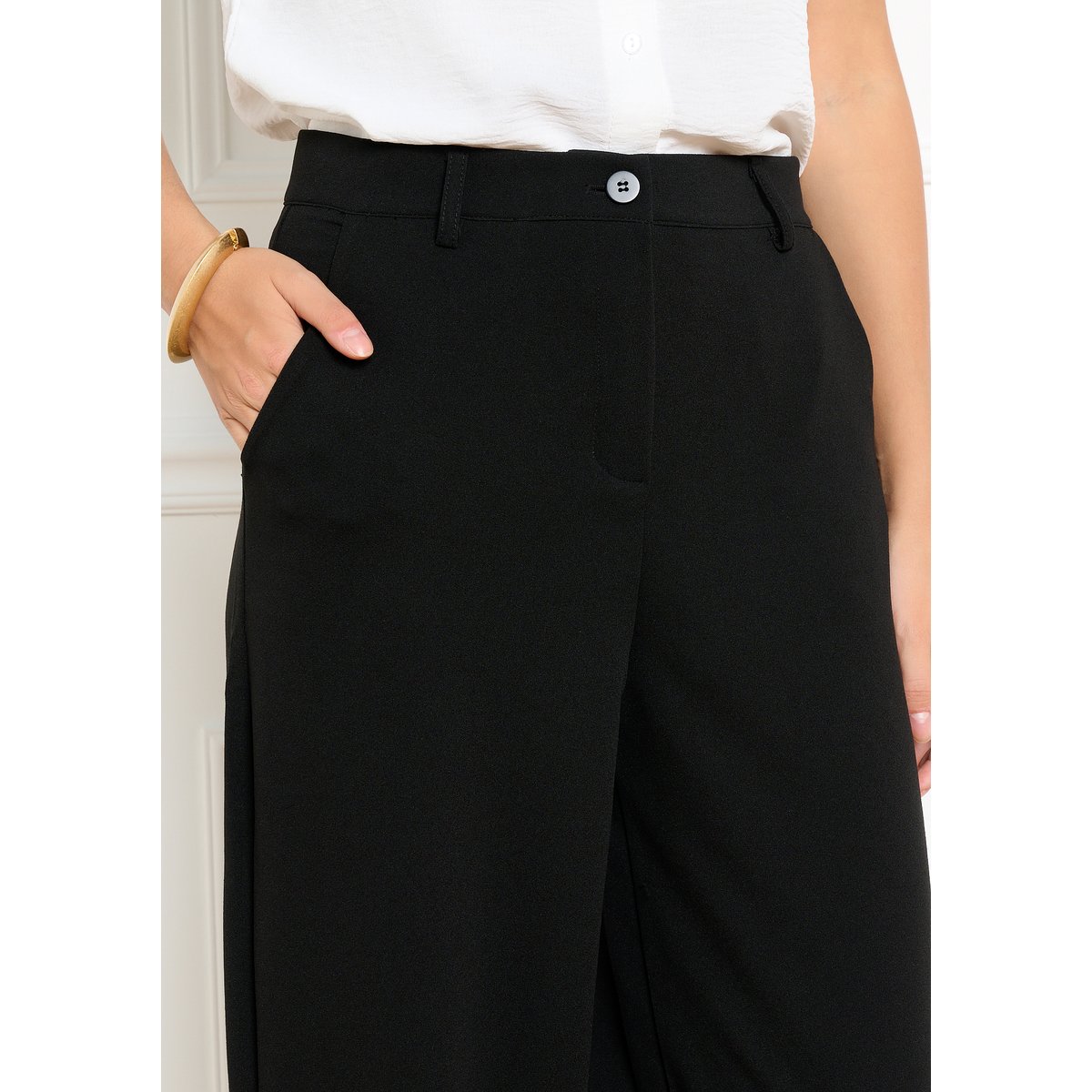 Pantalon barrel scuba noir, LOLALIZA